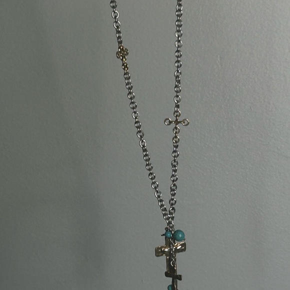 Cross Gold/Silver Necklace - Picture 1 of 3